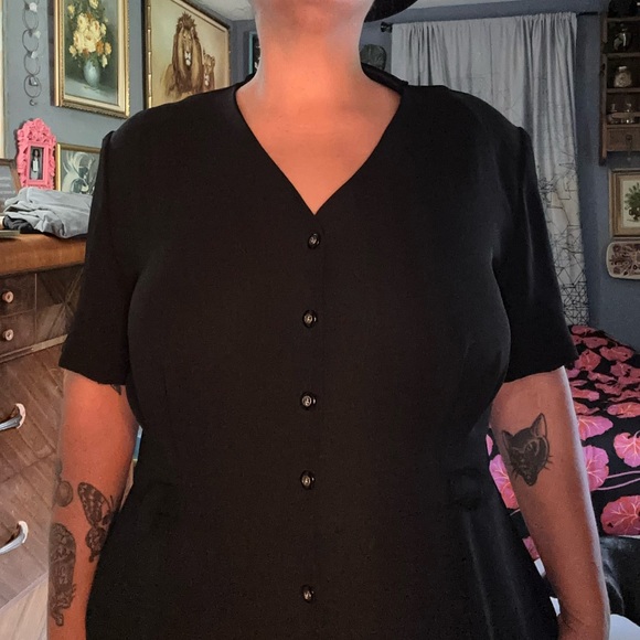 Vintage Button Down Shirt Dress - Picture 2 of 4